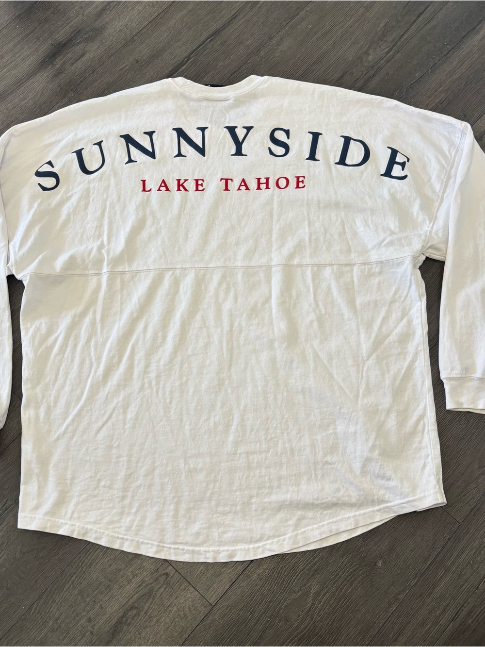 Spirit Jeresy Sunnyside Lake Tahoe Men's Long Sleeve White T-Shirt XL